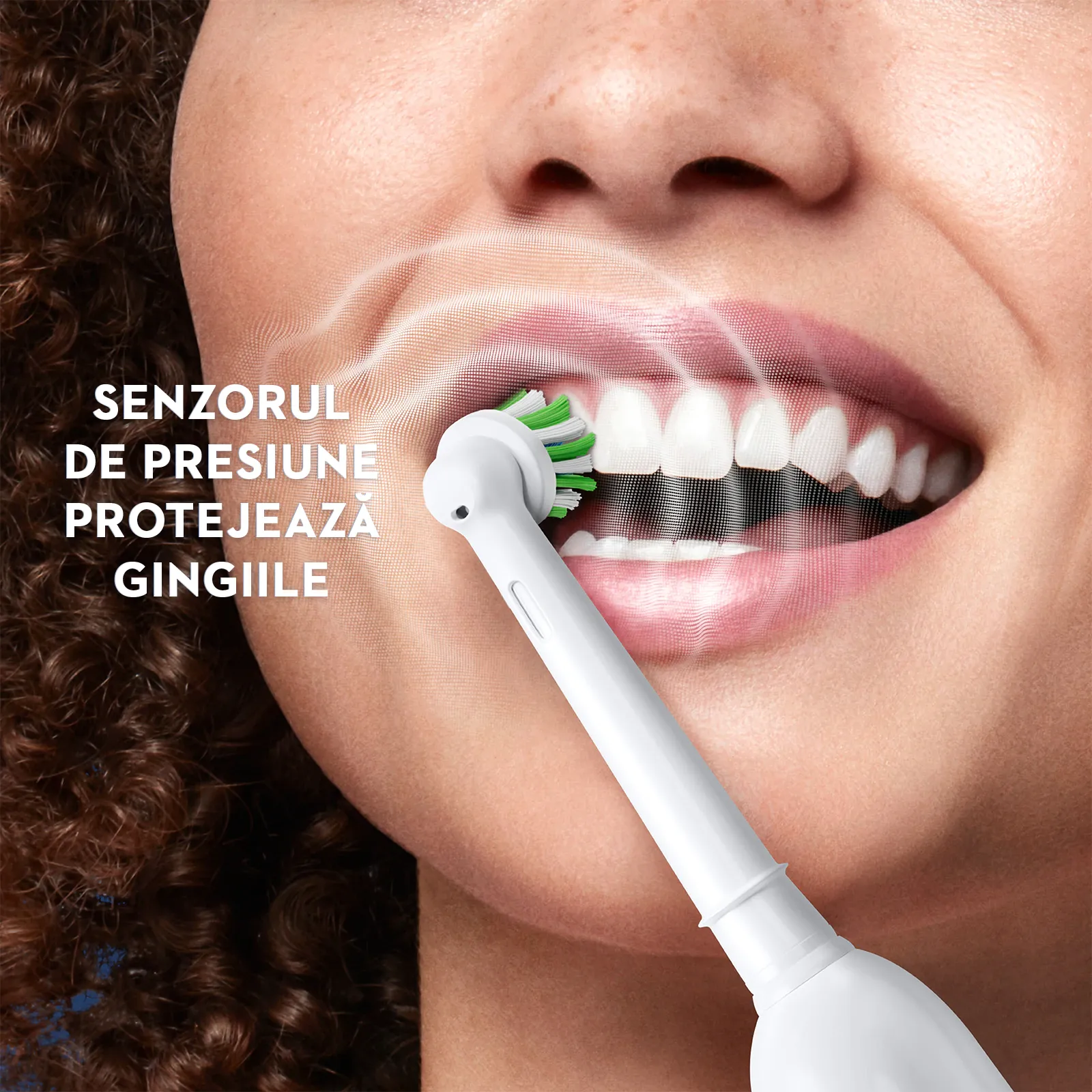 Set 2 x Periuta de dinti electrica Oral-B Pro 3 Cross Action, Dinti mai albi din prima zi