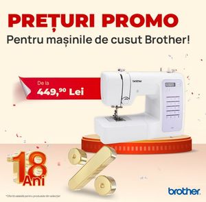 Preturi PROMO pentru masinile de cusut Brother de la evoMAG!