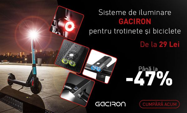 Sisteme de iluminare GACIRON pentru trotinete si biciclete